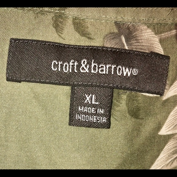 Croft and Barrow Men’s XL Rayon Shirt - Picture 3 of 3